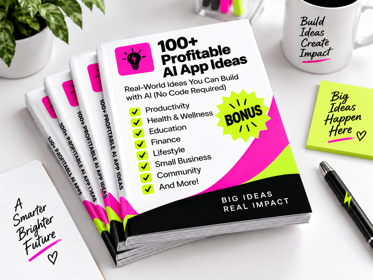 100+ Profitable App Ideas You Can Build With AI guide mockup